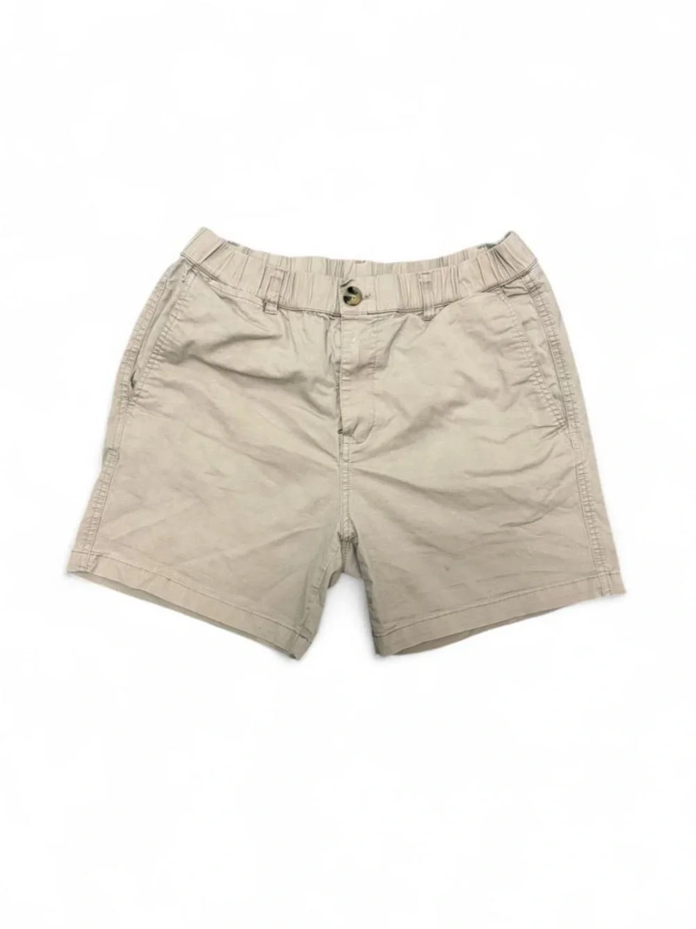 Maamgio Beige Khaki Elastic Waist Chino Shorts Men’s Size 32